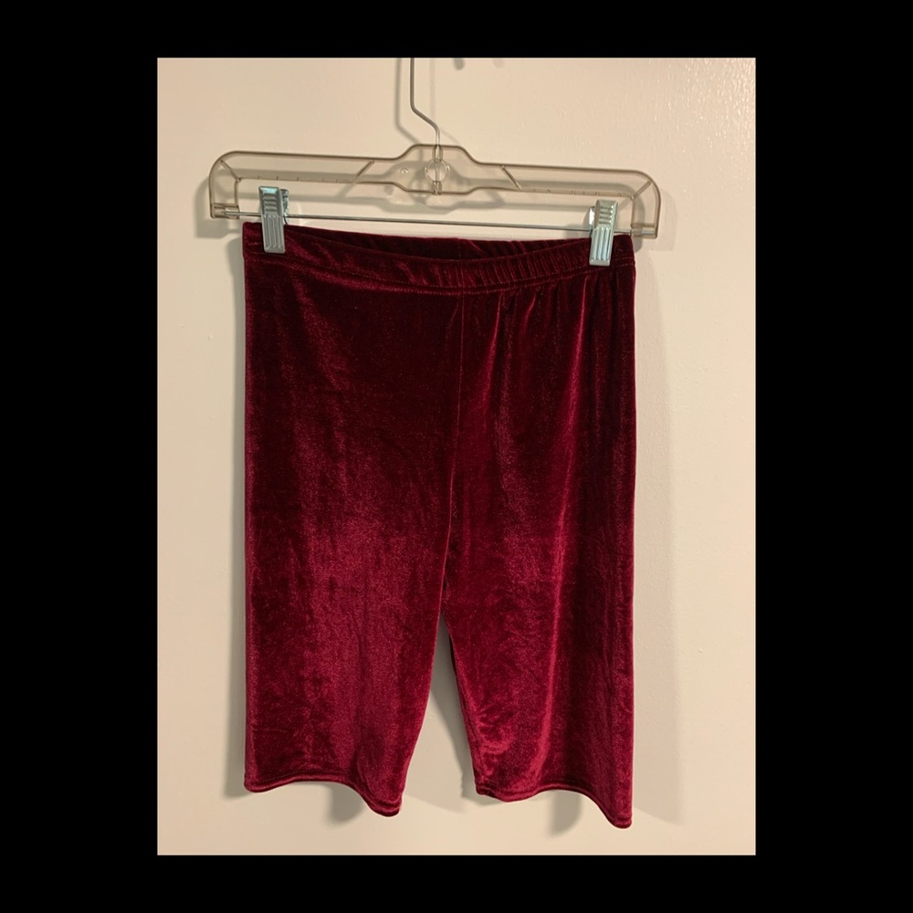 Velvet Biker Shorts